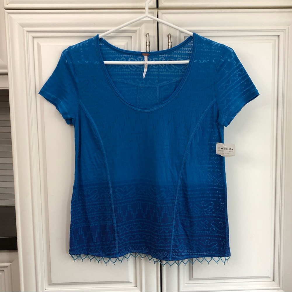 NWT Free People ladies beaded t-shirt
